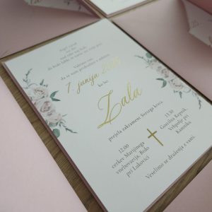 Cvetlično krstno vabilo za sv. krst