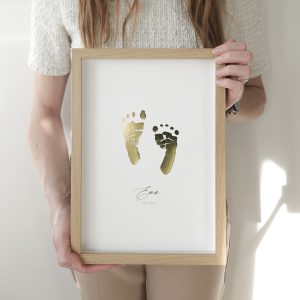 Personaliziran dojenčkov odtis v zlati foliji