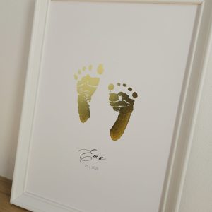 Alternative view of Personaliziran dojenčkov odtis v zlati foliji